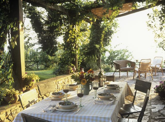 Under the Pergola at Sunset